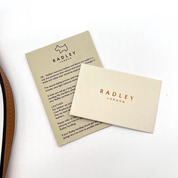 RADLEY LONDON Wilton Way Crossbody Tan Leather Slim Tab Travel Pockets NEW - Picture 13 of 16